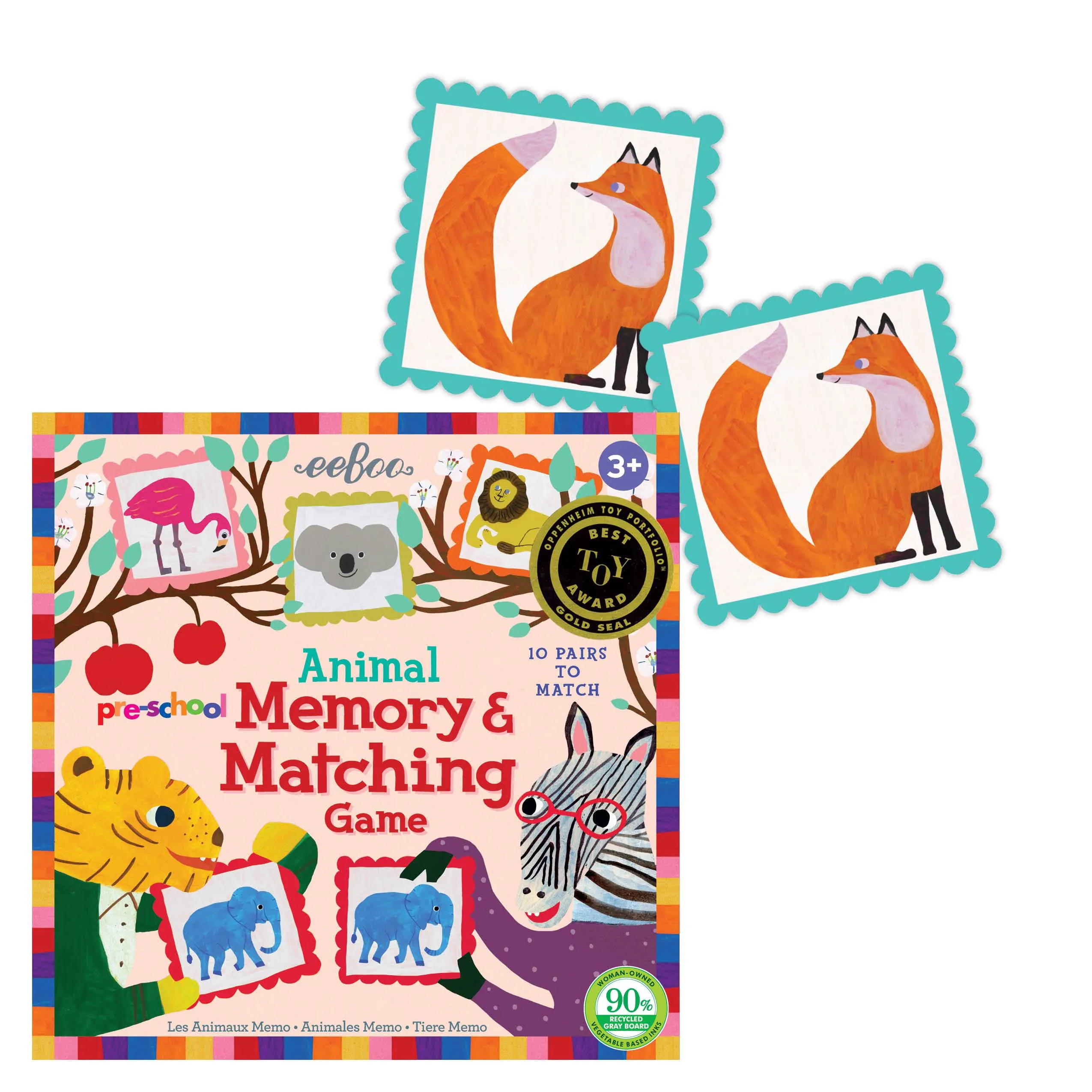 Preschool Animal Memory Matching Game