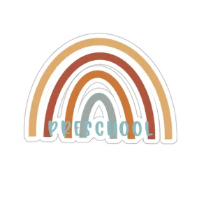 Preschool Rainbow Sticker, Preschool Teacher Kiss-Cut Sticker