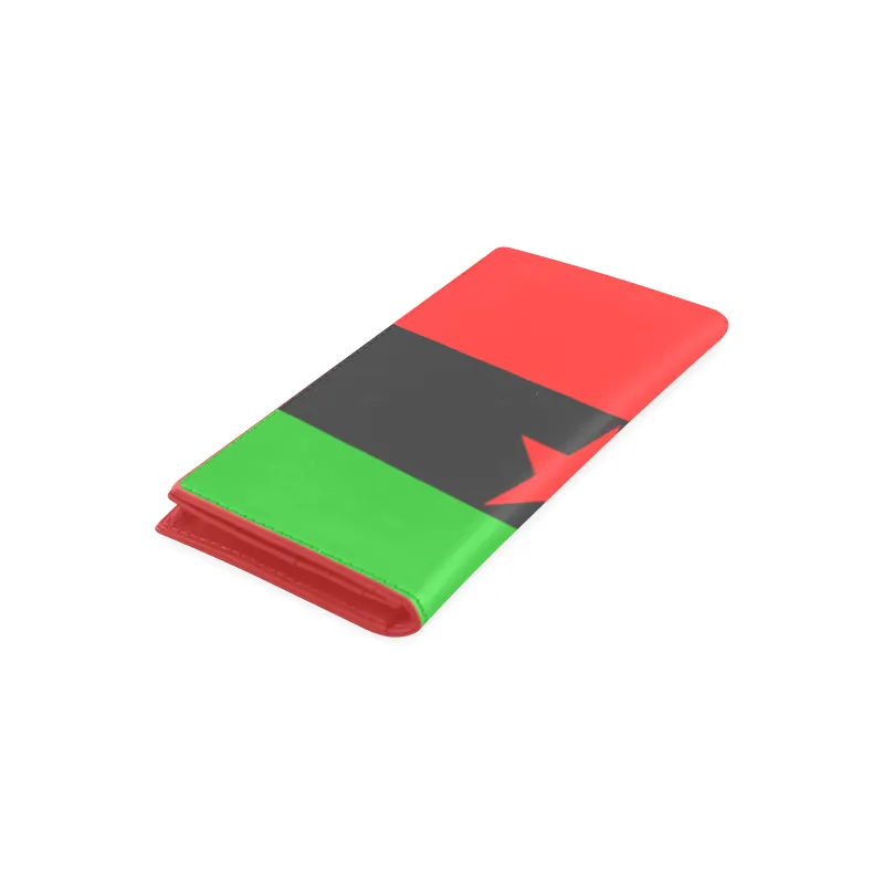 RBG Flag w/ Red Star Ladies Leather Wallet
