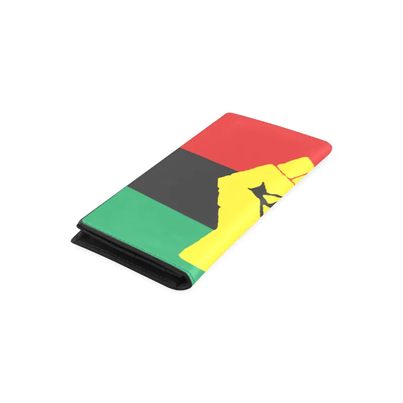 RBG Flag w/ Yellow Fist Ladies Leather Wallet