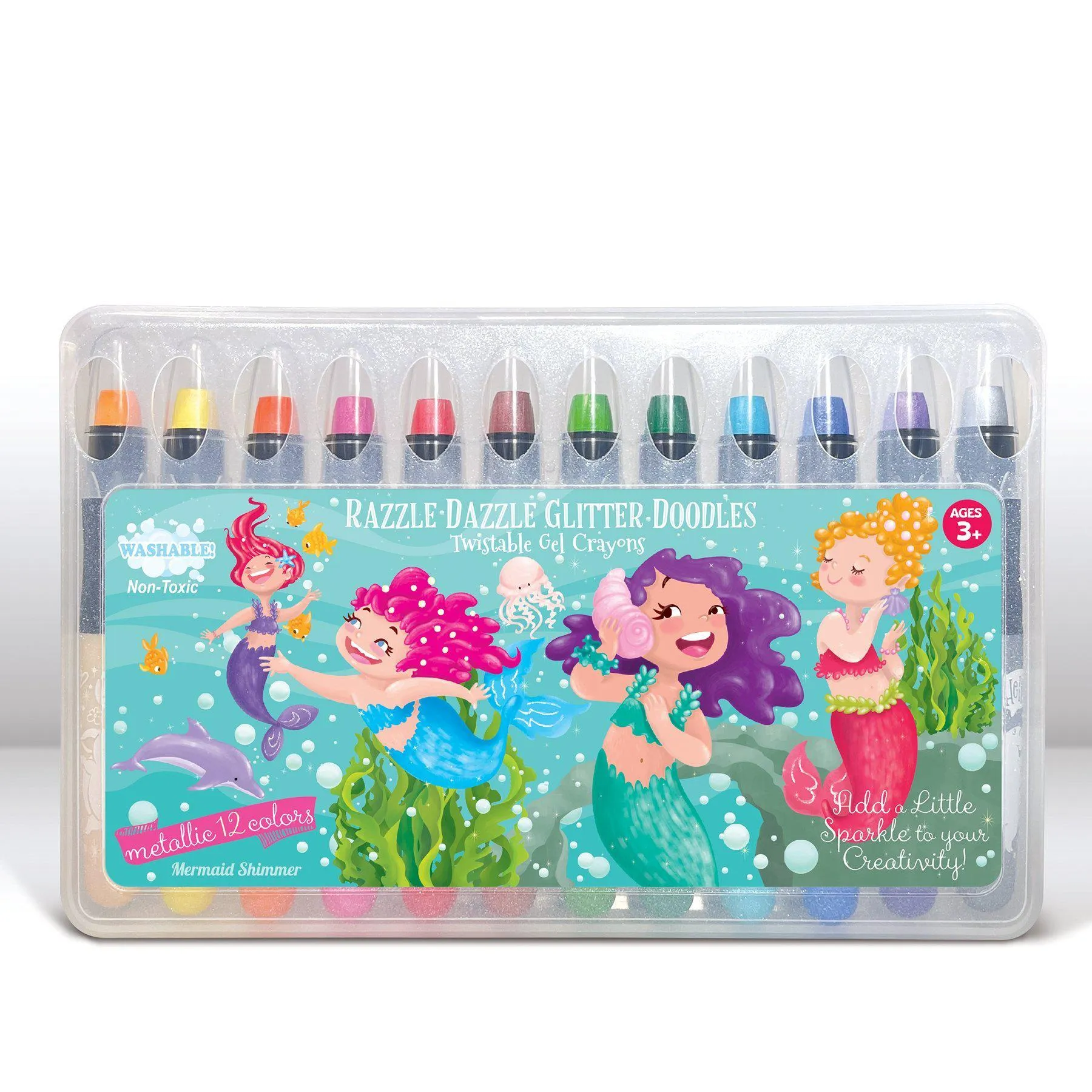 The Piggy Story Glitter Doodle Gel Crayons