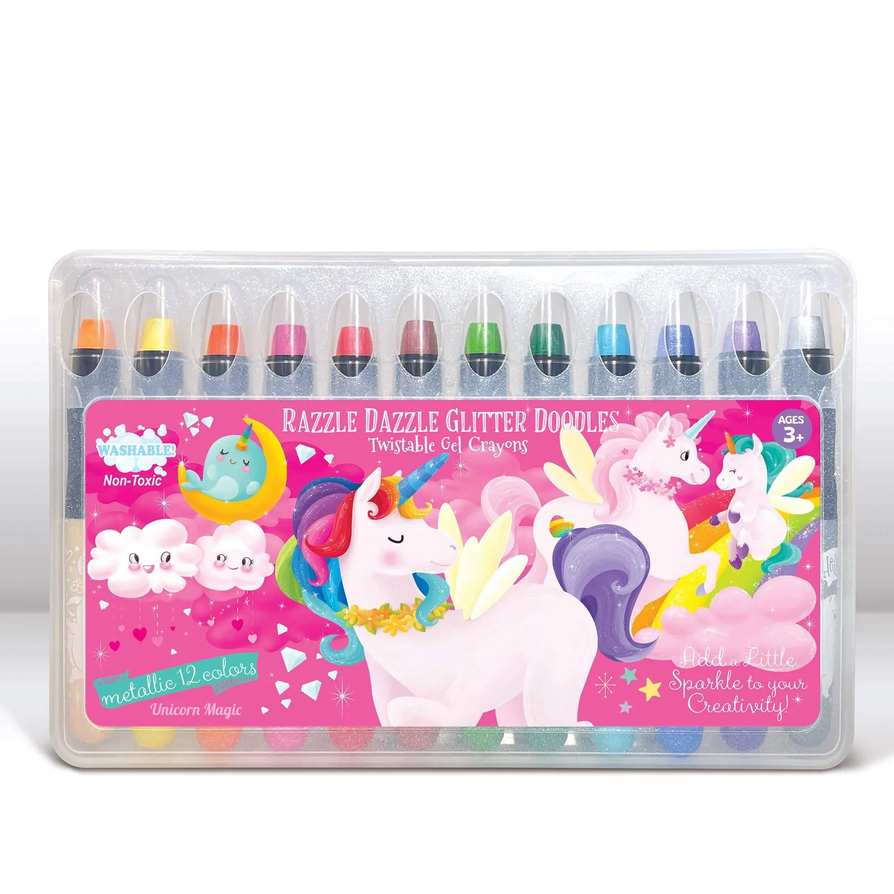 The Piggy Story Glitter Doodle Gel Crayons
