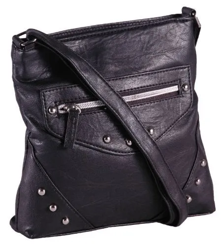 Tiffany Studded Faux Leather Shoulder Bag