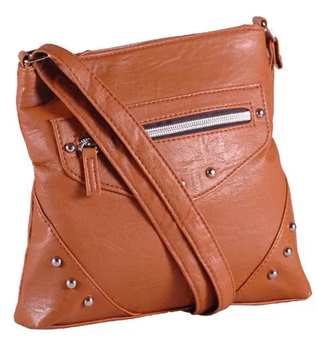 Tiffany Studded Faux Leather Shoulder Bag