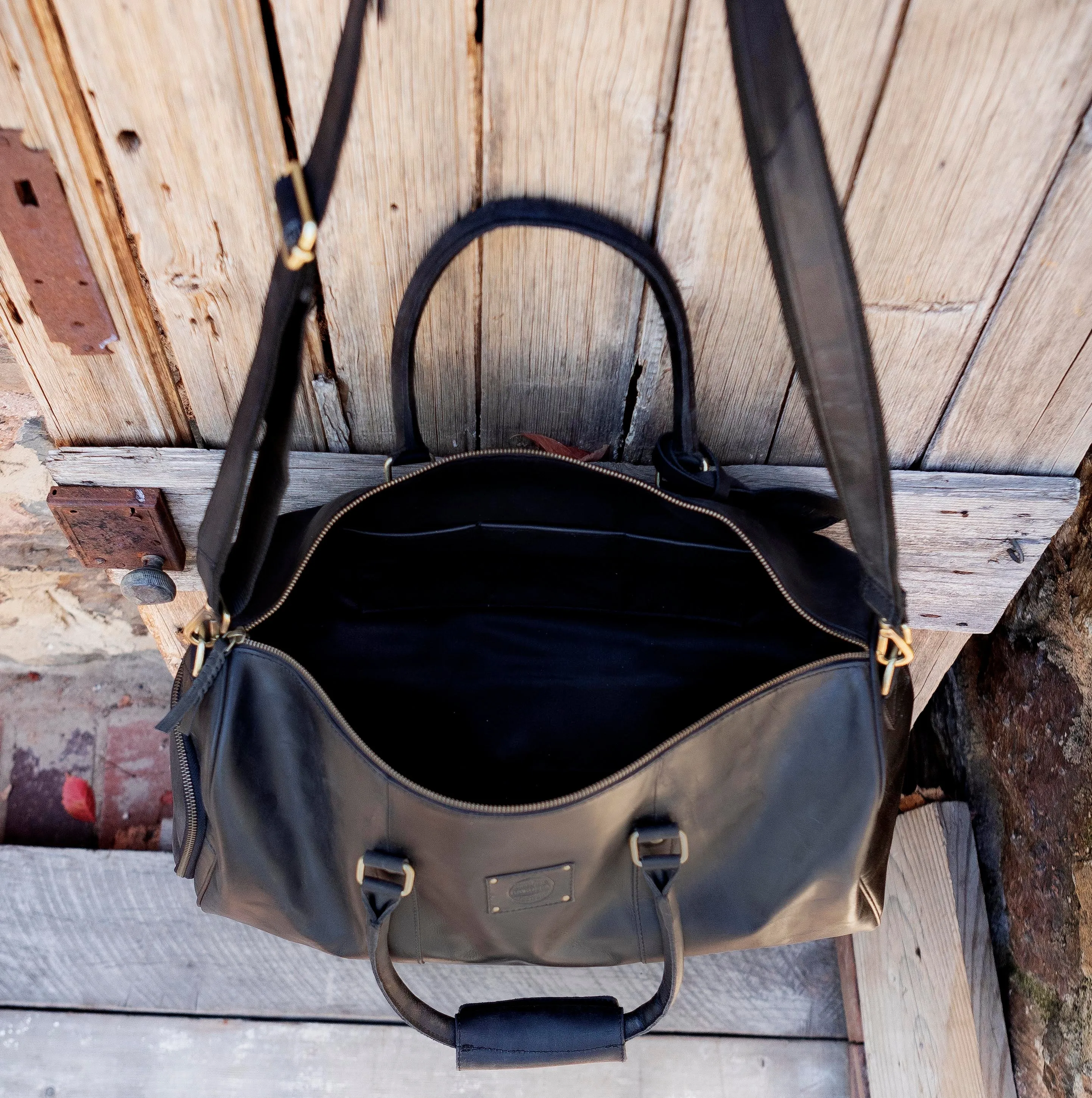 Vintage Leather Duffle/Sports Bag