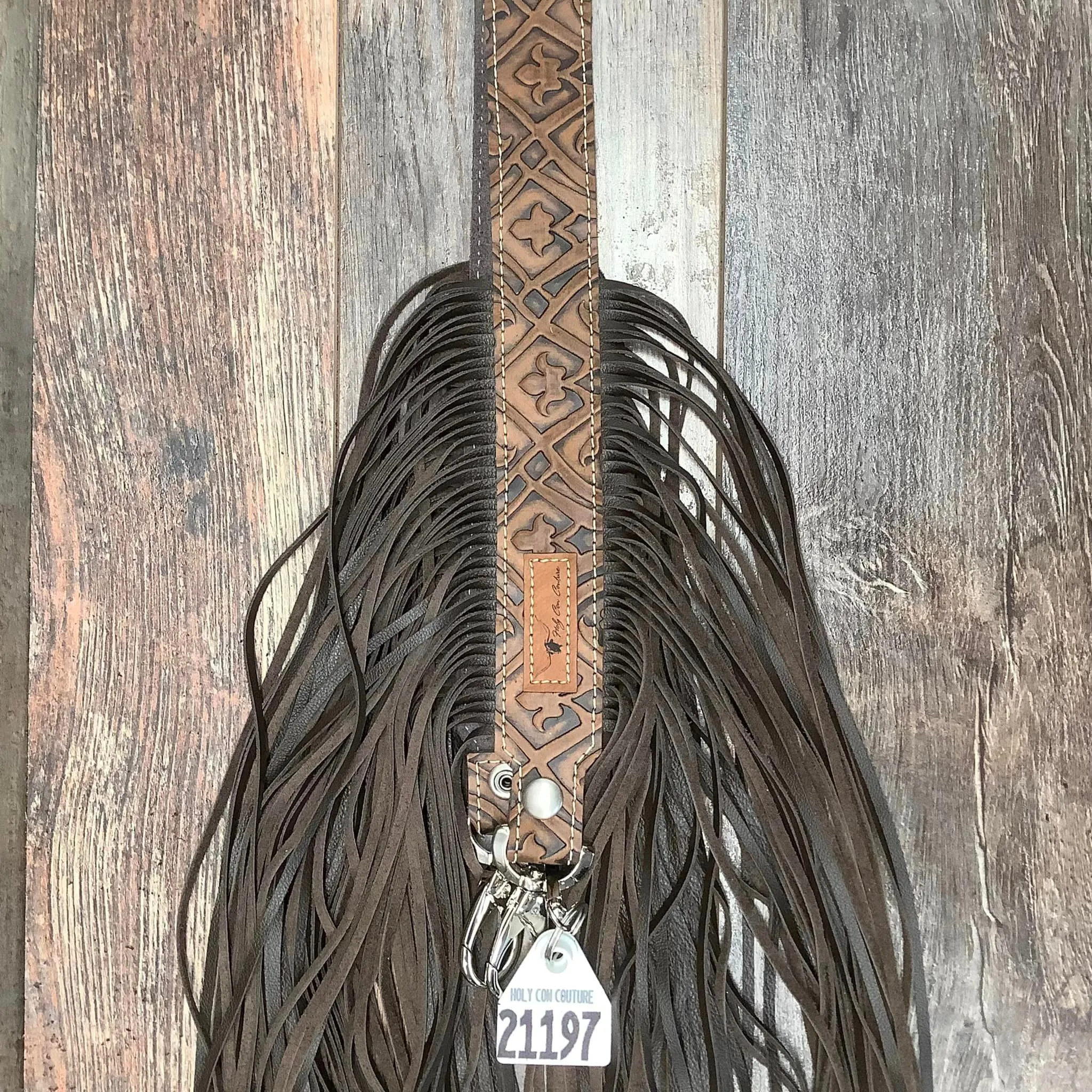 Western Mini Leather Fringe Strap 48" #21197