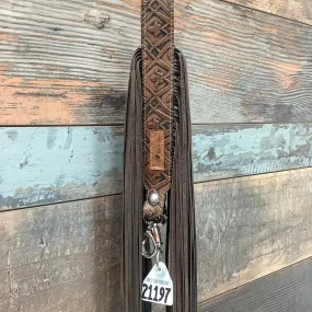Western Mini Leather Fringe Strap 48" #21197