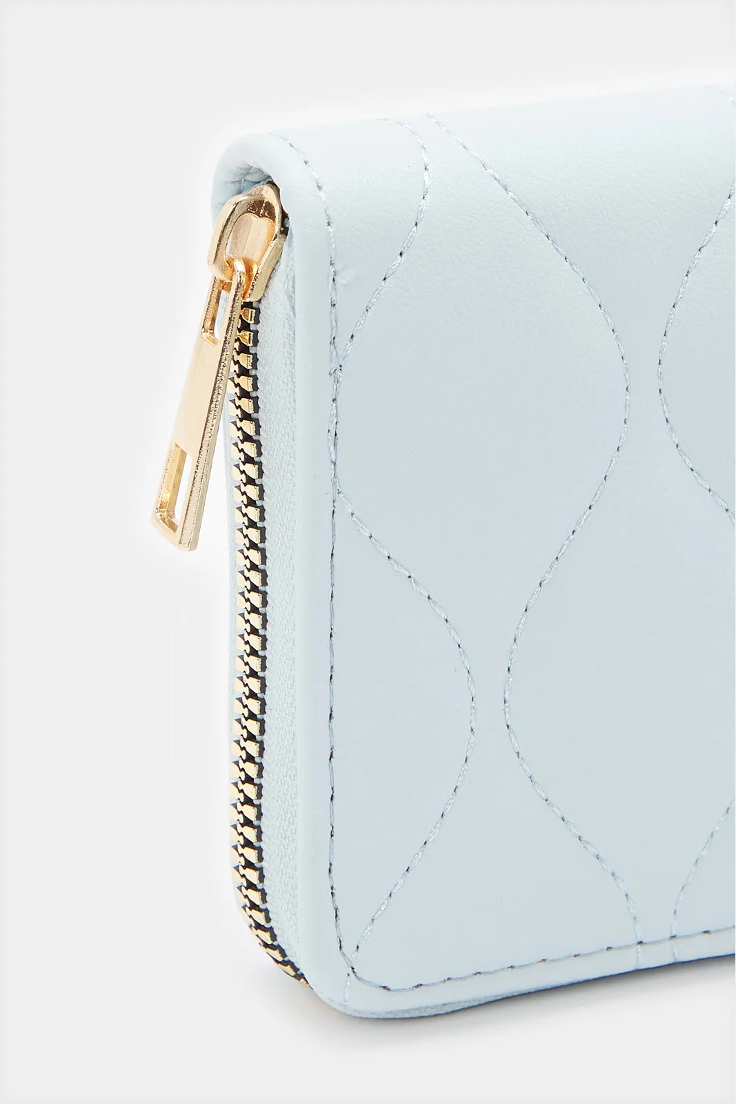 Women Blue Textured Purse
