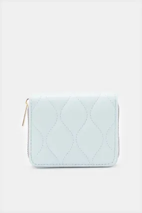 Women Blue Textured Purse
