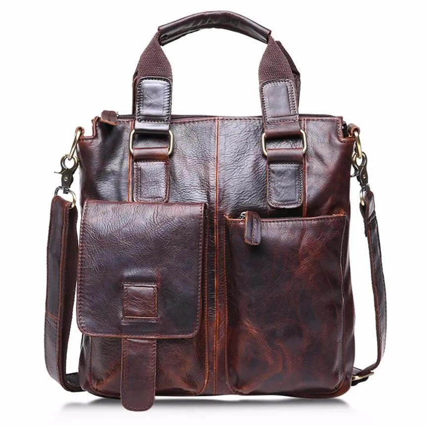 Xiniu Man Handbag Genuine Leather Vintage Buffalo Messenger Bags Satchel Laptop Briefcase Men's Bag #XTJ