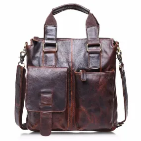 Xiniu Man Handbag Genuine Leather Vintage Buffalo Messenger Bags Satchel Laptop Briefcase Men's Bag #XTJ